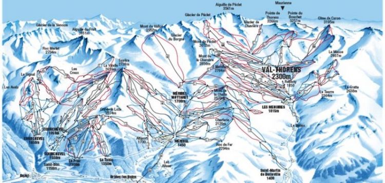 val thorens, francuska, zima, najvisi vrh, skijanje, ski staze, evropa, najduza staza
